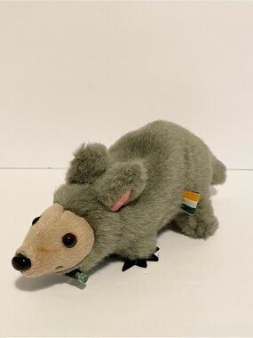 Ardie Aardvark Coca-Cola Bean Bag Plush Grey Gray 8" International Collection